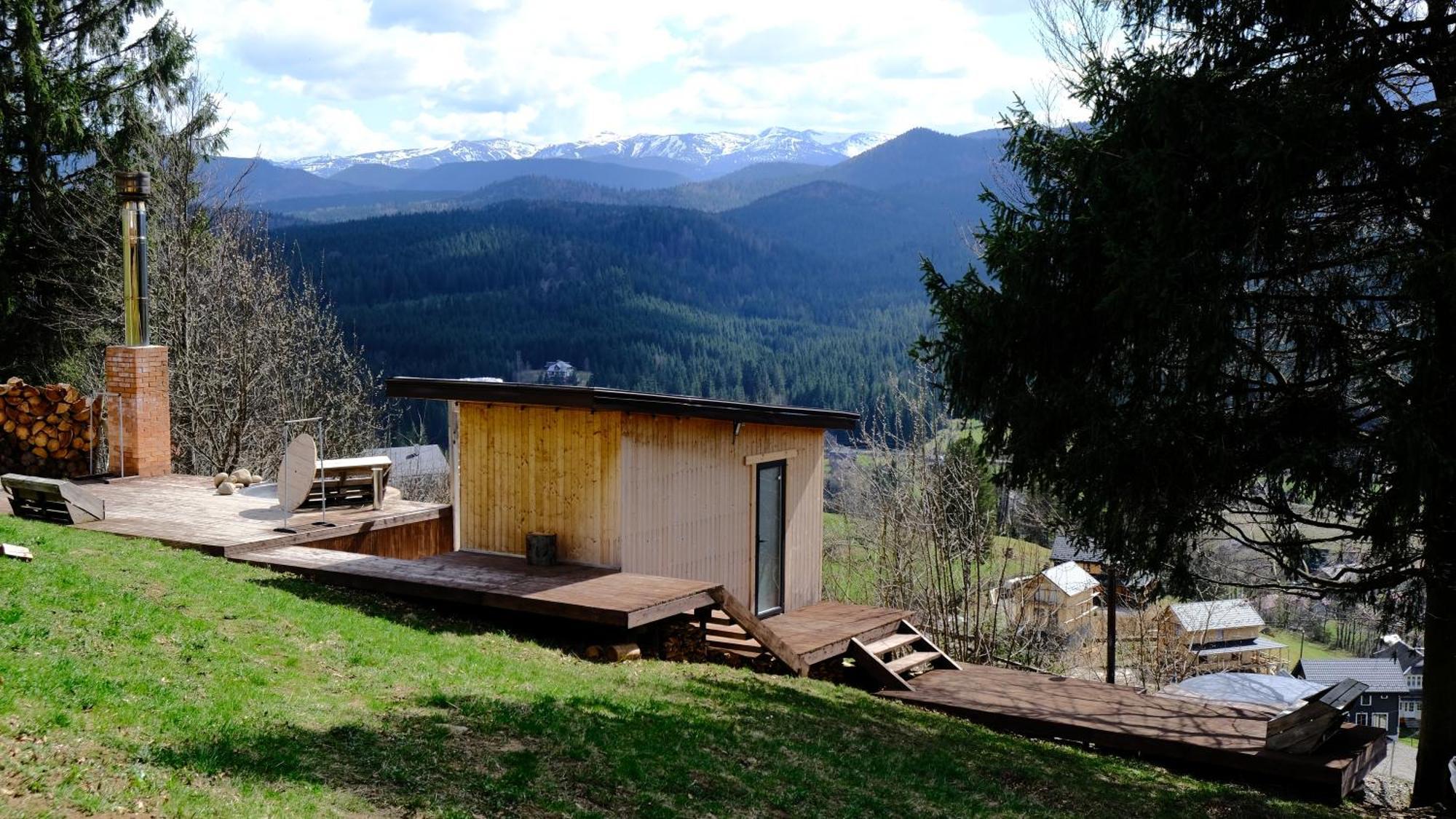 Глемпінг Де Вайб Hotell Vorochta Exteriör bild